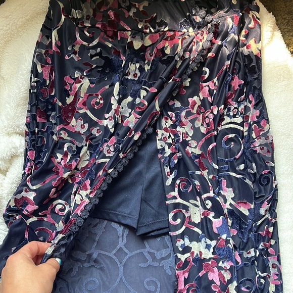 Faux Velvet Romper Dress - Picture 10 of 11